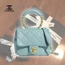 シャネル2021年初春 リングハンドルチェーン手提げ FLAP BAG