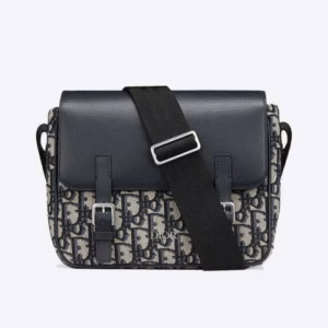 ディオールオブリークプリントキャンバスとカウレザーメッセンジャーバッグ