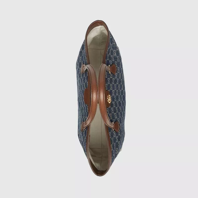 GGデニムシリーズオフィディアシリーズミディアムGGトートバッグ - 图片 3